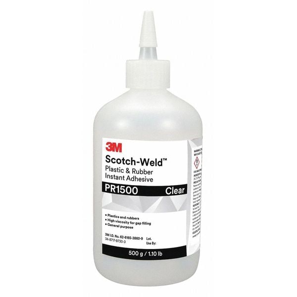 3M Plastic & Rubber Instant Adhesive, 20 g, Pack of 10