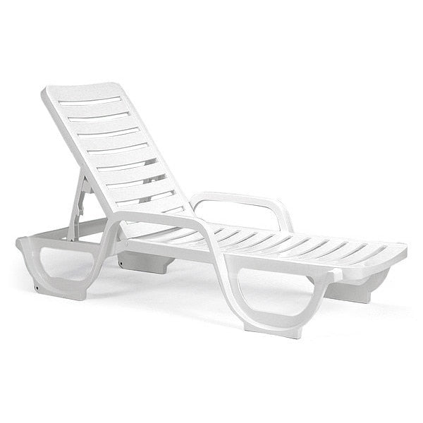 Bahia Adjustable Chaise, White, PK2