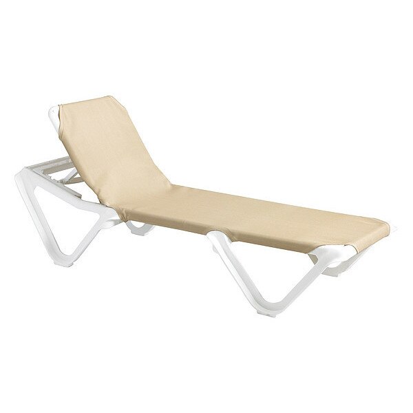 Nautical Sling Chaise, Khaki/White, PK2