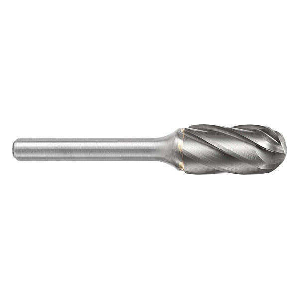 Carbide Bur, Cyl Shape Radius, 1/2in, Sngle