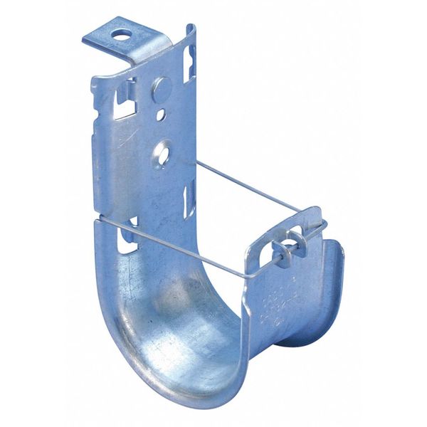 J-Hook with Angle Bracket, 4in Diameter, 1/4in Hole, 60lb Load