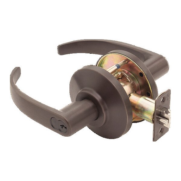 Cylindrical 7KC Lock, Entry, Lever, Rose, Oil Rubbed Bronze