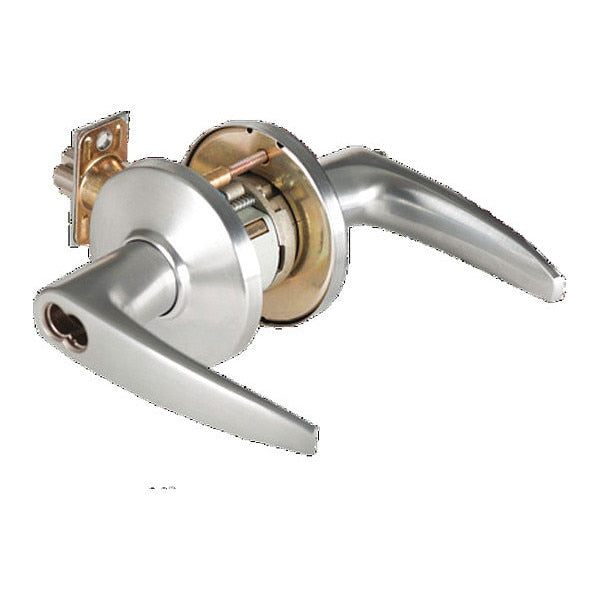 Cylindrical 9K Lock, Office, Lever, Rose, S3, Satin Chrome