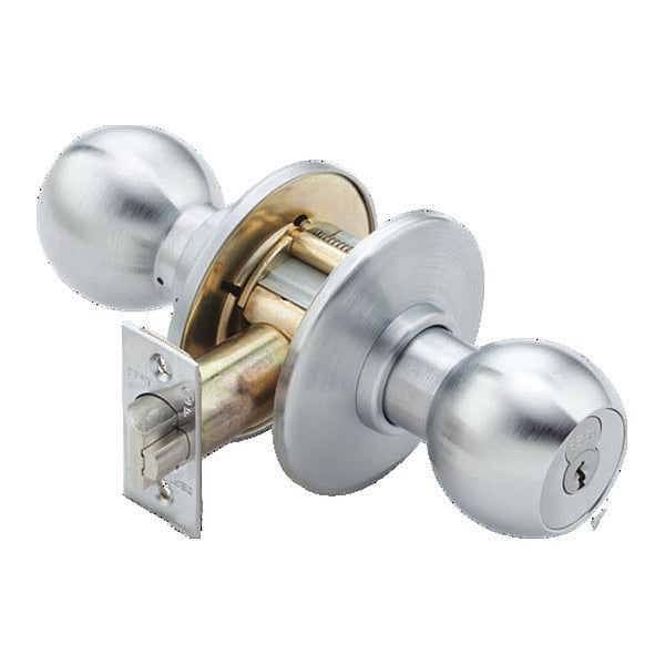 Cylindrical 8K Lock, Privacy, Knob, Satin Chrome AM