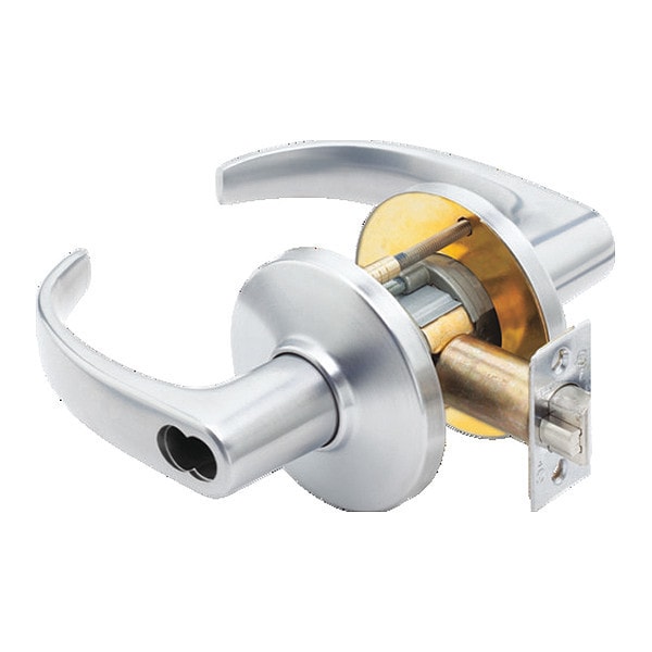 Cylindrical 9K Lock, Classroom, Lever, Rose, S3, Satin Chrome AM