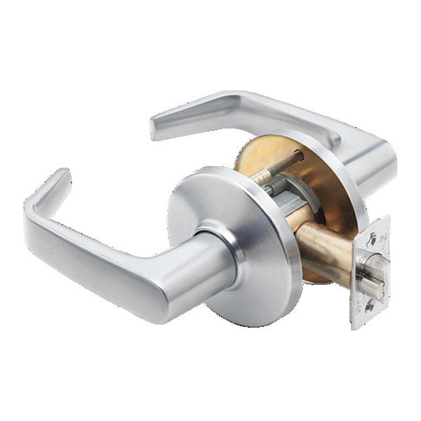Cylindrical 9K Lock, Privacy, Lever, Rose, S3, Satin Chrome AM