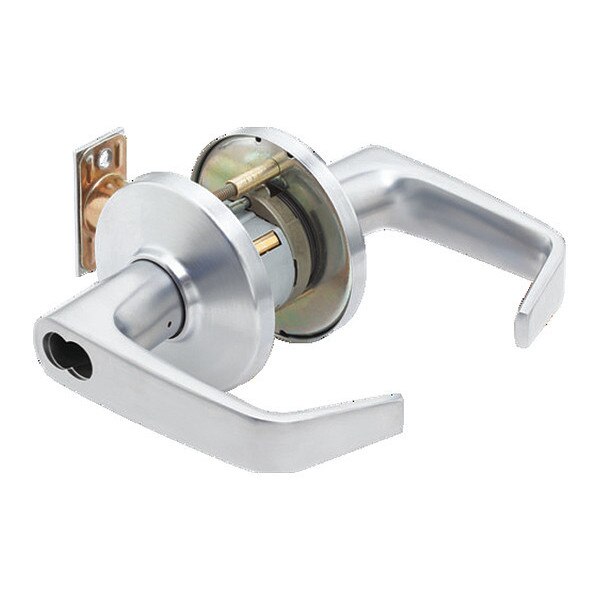 Cylindrical 9K Lock, Office, Lever, Rose, S3, Satin Chrome
