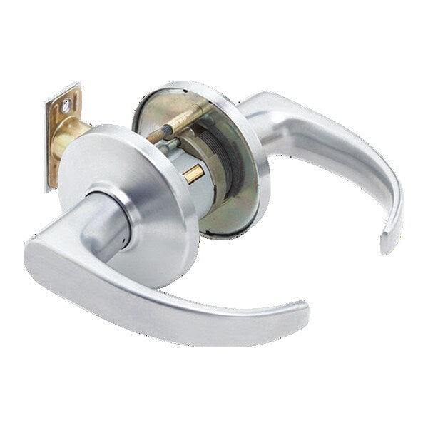 Cylindrical 9K Lock, Privacy, Lever, Rose, S3, Satin Chrome AM
