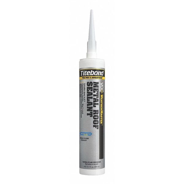 Metal Roof Sealant, 10.1 oz, Cartridge, Gray, Allyl Terminated Polyether Base