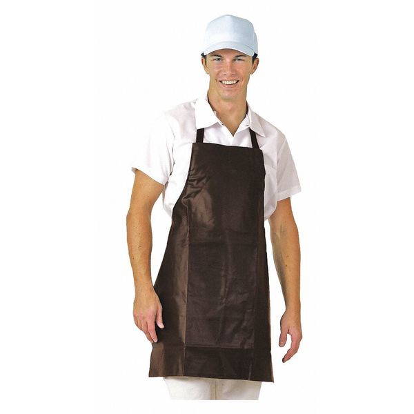 Bib Apron, Heavy Duty, Vinyl, Brown