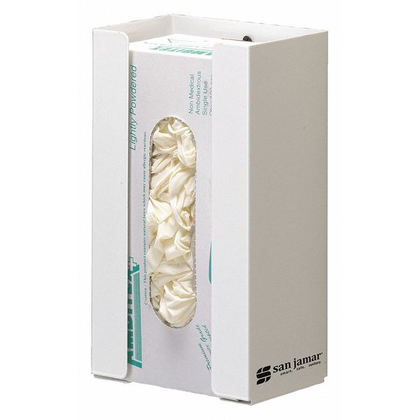 Disposable Glove Dispenser, 1 Box Cap, Wht