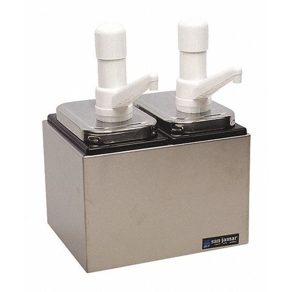 Condiment Pump Center, 2 Wells, Pumps