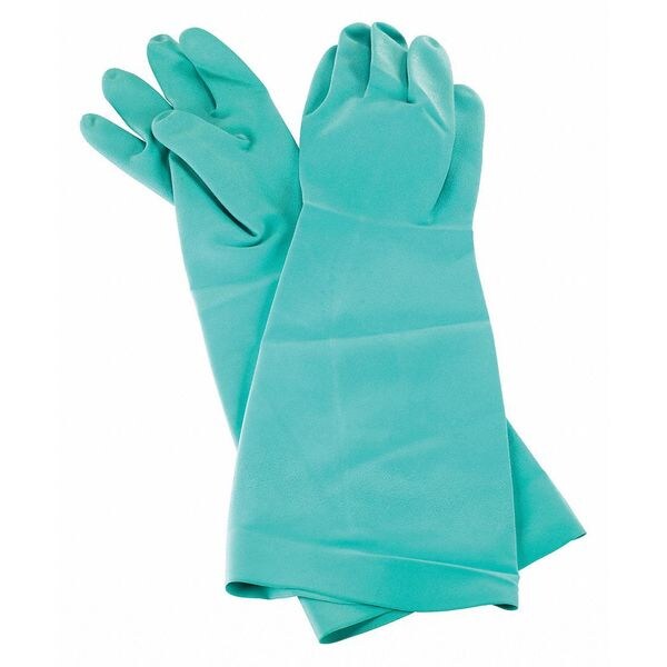Disposable Dishwashing Gloves, Nitrile, Green, L, 1 PR