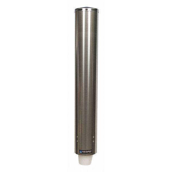 Cup Dispenser, Pull-Type Foam, 4-10 oz., SS