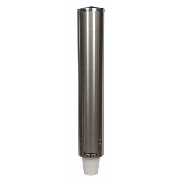 Cup Dispensr, Pull-Type Foam, 12-24 oz., SS