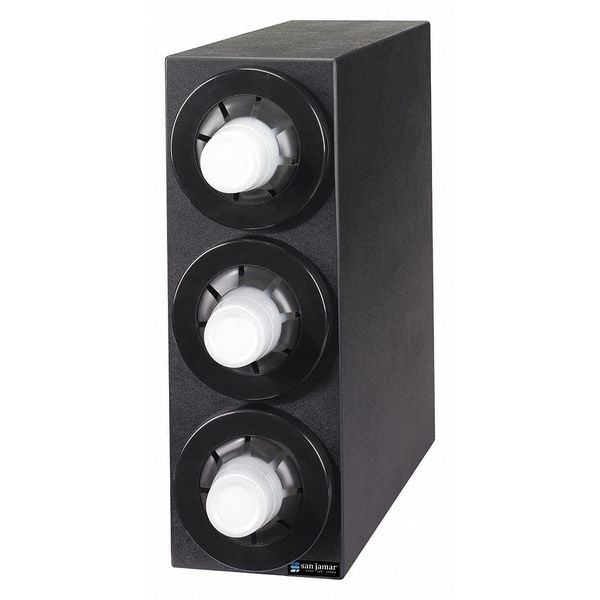 Bev Dispenser Cabinet, 3 Blk Trim Rings