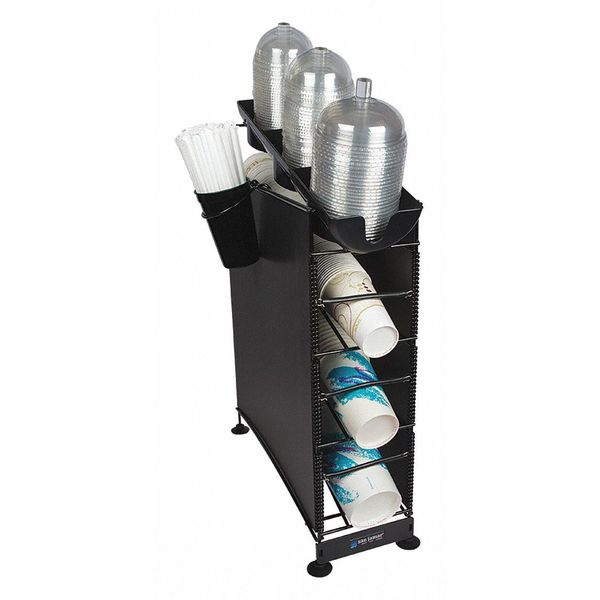 Cup Dispenser, Lid Tray, 4 Tier