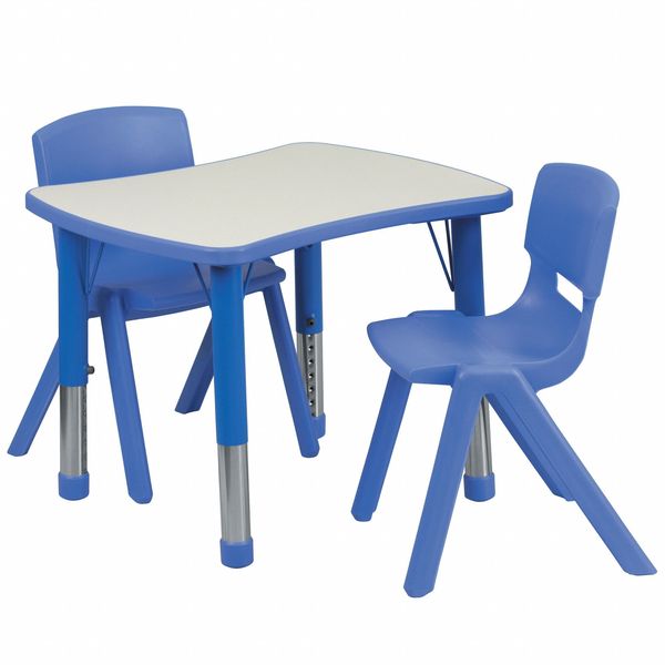 Rectangle Activity Table, 21.875 X 26.625 X 23.5, Plastic, Steel Top, Grey