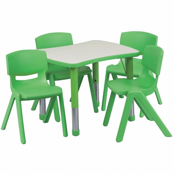 Rectangle Activity Table, 21.875 X 26.625 X 23.5, Plastic, Steel Top, Grey