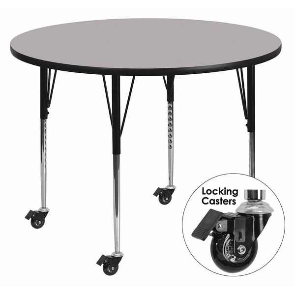 Round Actvity Table, Round, Gray, Lckng Cstrs, 42