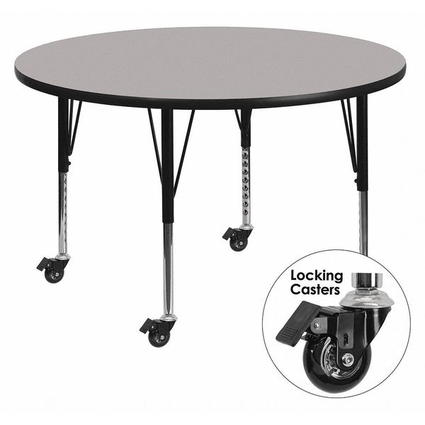 Round Actvity Table, Round, Gray, Lckng Cstrs, 42