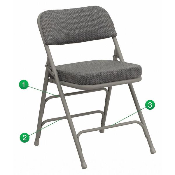 Fabric Folding Chair, Gray