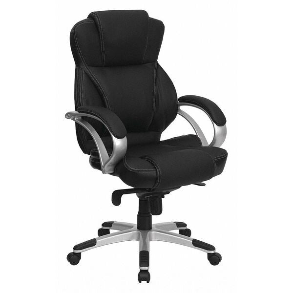 Leather Contemporary Chair, 20-1/4