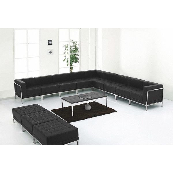 12 pcs. Black Leather Reception Set, Imagination Series