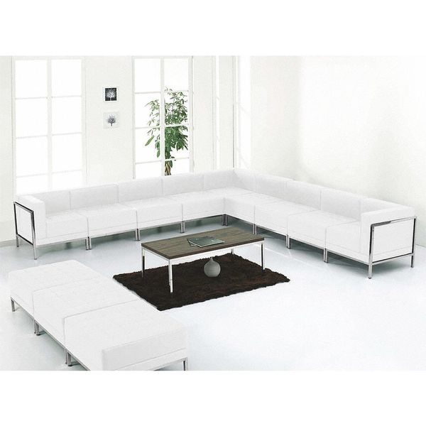 12 pcs. White Leather Reception Set, Imagination Series