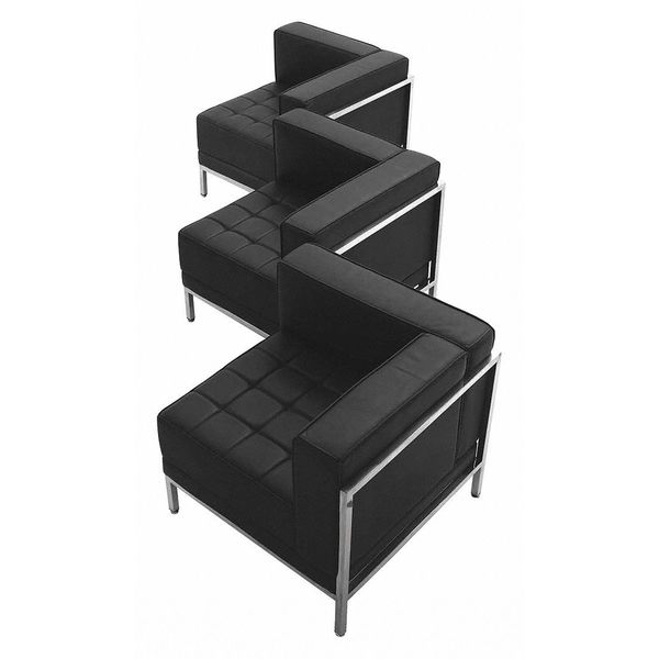 Three Piece Corner Chair Set, 28.5W28-1/2