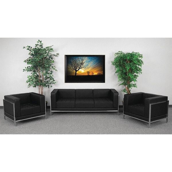 3 pcs. Living Room Set, Upholstery Color: Black