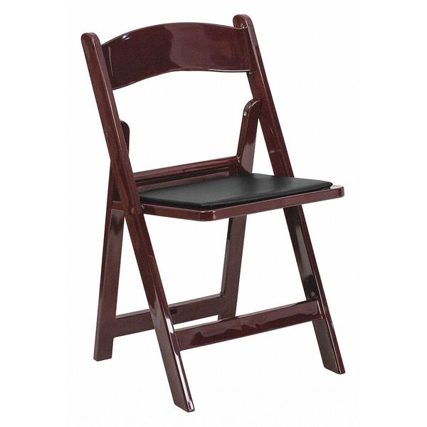 Resin Folding Chair, Mahogany