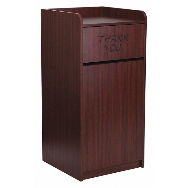 36 gal Trash Can, Mahogany, Laminate