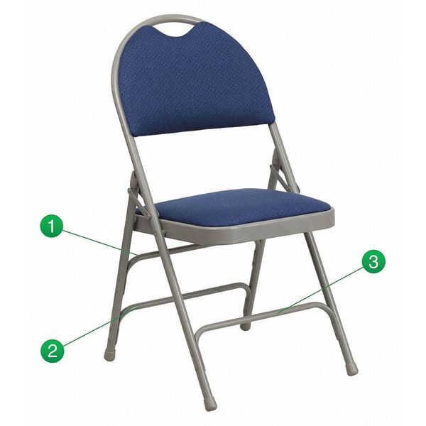 Fabric Folding Chair, Navy