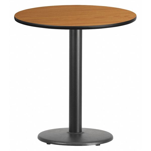 Round Natural Laminate Table, 24