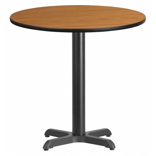 Round Natural Laminate Table, 30