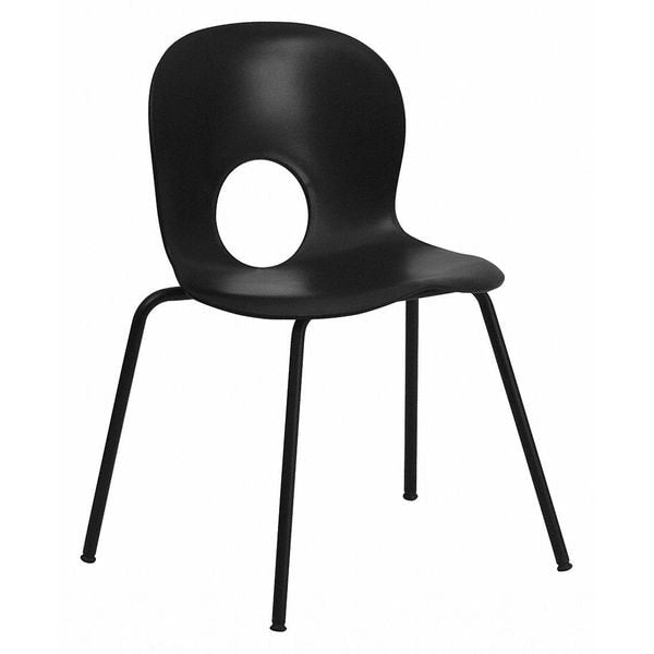 Stack Chair, Plastic, Black
