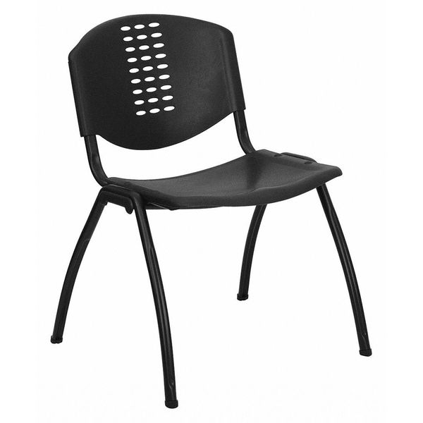 Stack Chair, Plastic, Black