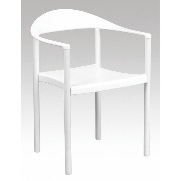 Cafe Chair, Stackable, Plastic, White