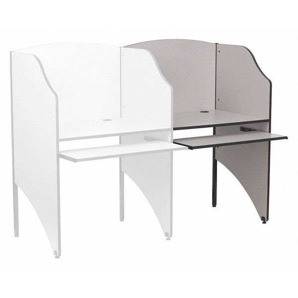 Add-On Study Carrel, Nebule Grey