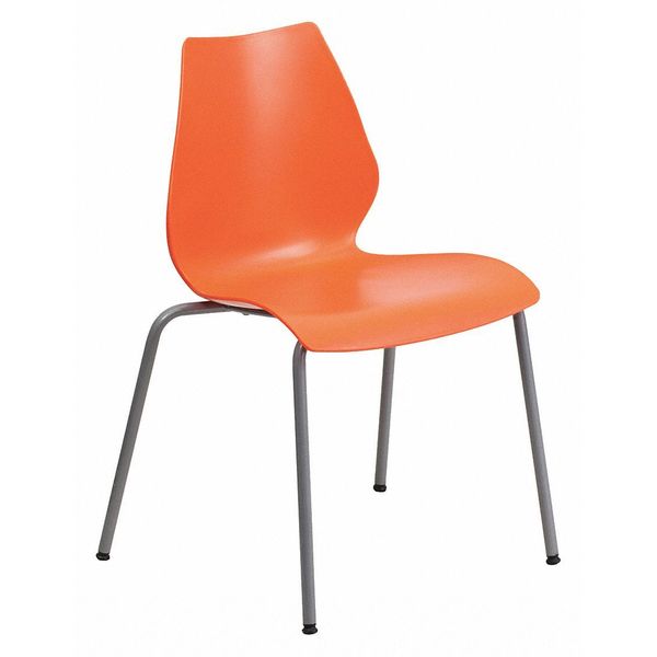 Plastic Stack Chair, Orange