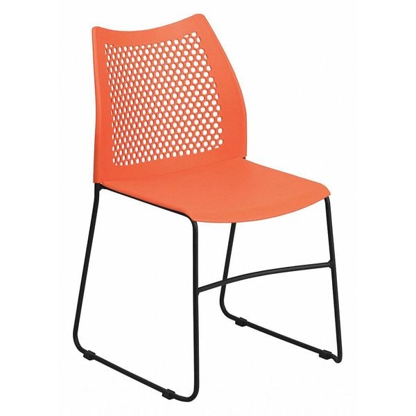 Sled Stack Chair, Plastic, Air-Vent Bck, OR