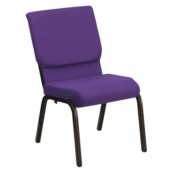 Fabric Church Chair, Stackable, Purple