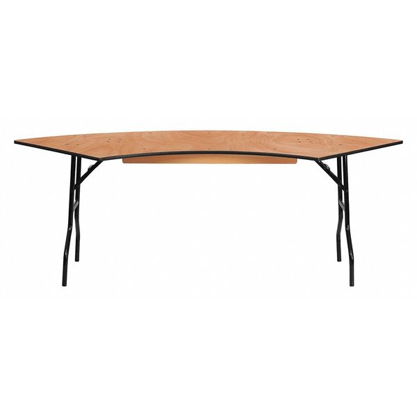 Serpentine Serpentine Wood Table, 7.25 ft. x 2.5 ft., 30