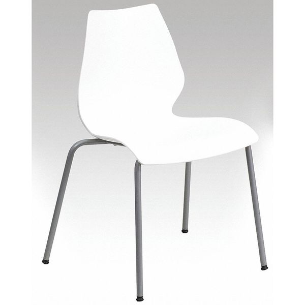 Stack Chair w/Support, 770 lb. Capcty, Wht