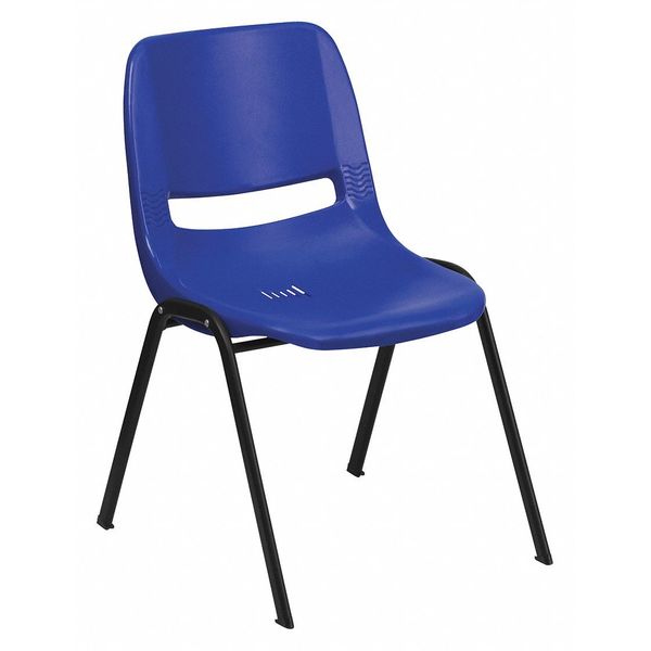Stack Chair, Navy w/ Black Frame, 16