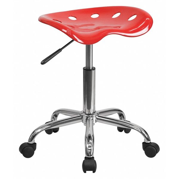 Tractor Seat w/Chrome Frame, Red