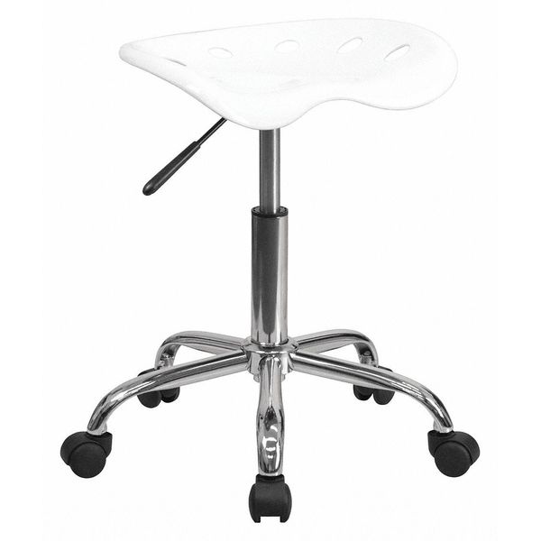 Tractor Seat w/Chrome Frame, White