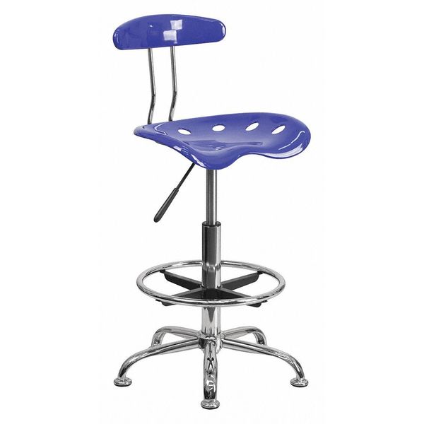 Tractor Seat w/Chrome Frame, Nauticl Bl