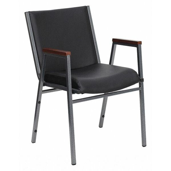 Stack Armchair, Blk Frame Fnsh, Blk Vinyl